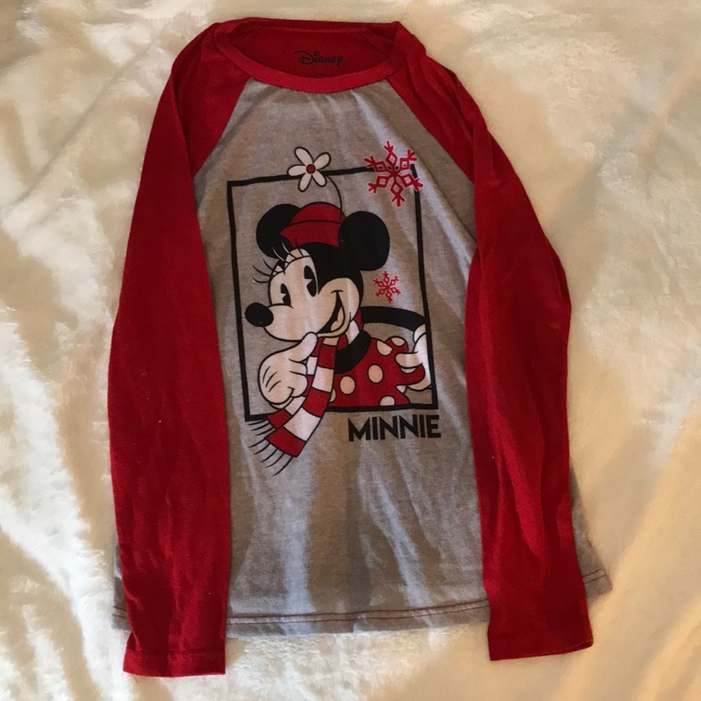 Red mini mouse shirt.